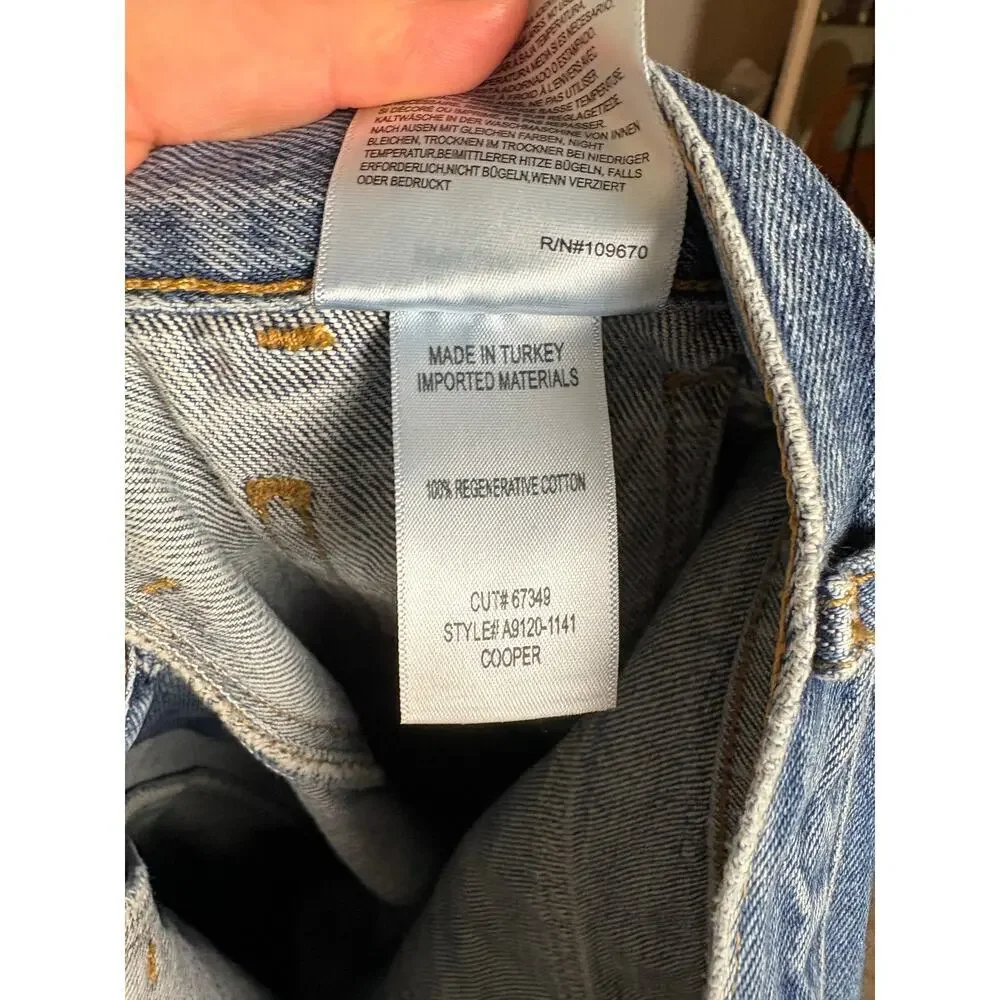 Agolde Cooper Cargo Blue Jeans Regulation Sz. 28